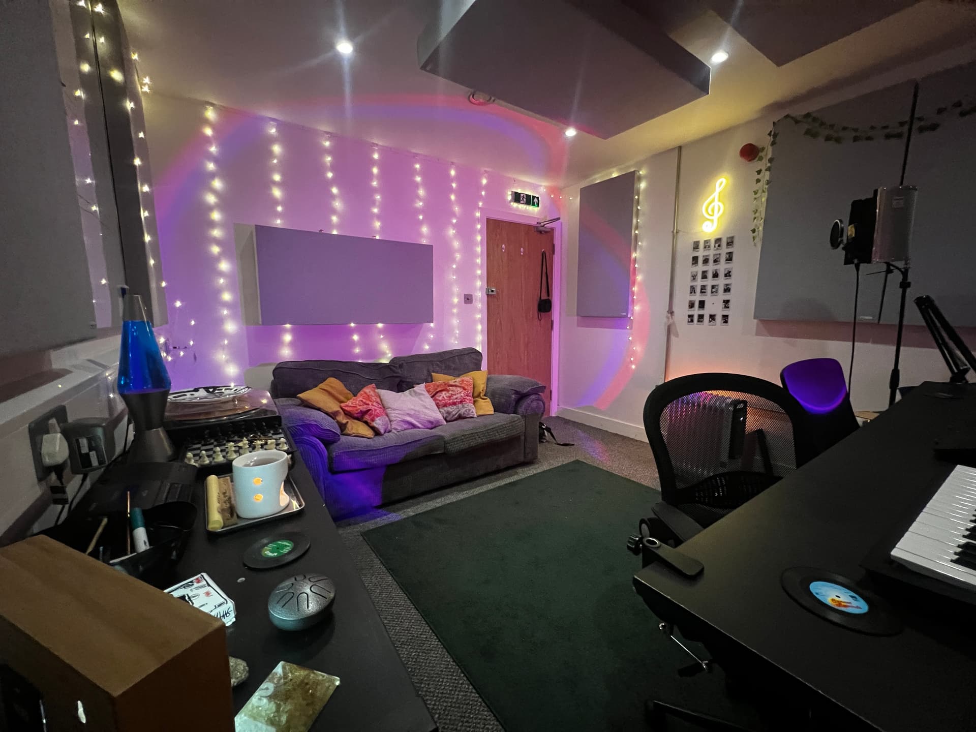 Studio interior - back view with recording equipment